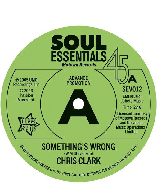 Chris Clark (2) : Something's Wrong / Do I Love You (Indeed I Do) - UK Promo issue (7", Single, Promo)