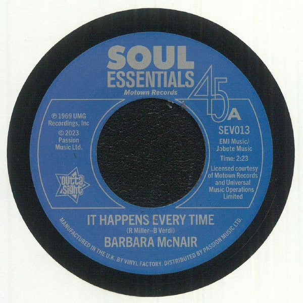 Barbara McNair : It Happens Every Time (7", Single, Din)