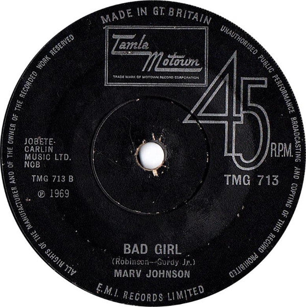 Marv Johnson : I Miss You Baby (How I Miss You)  (7", Single, Sol)