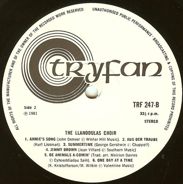 The Llanddulas Choir : The Llanddulas Choir (LP, Album)