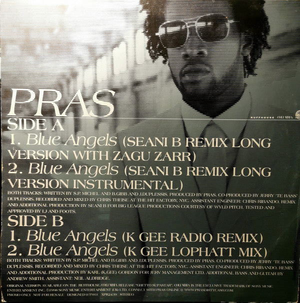 Pras Michel : Blue Angels (Seani B + K Gee Remixes) (12", Promo)