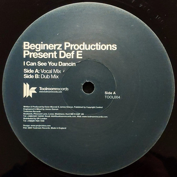 Beginerz Productions Present Def E : I Can See You Dancin (12")