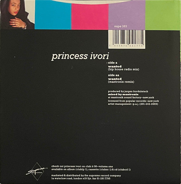 Princess Ivori : Wanted (7")
