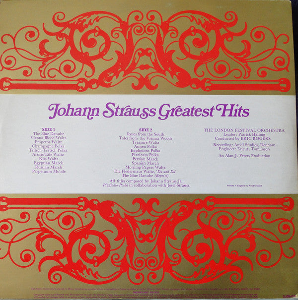 Johann Strauss Jr. : Johann Strauss Greatest Hits (LP, Comp)