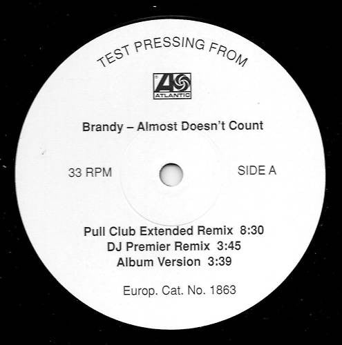 Brandy (2) : Almost Doesn't Count (12", TP)