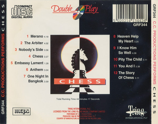 C.C. Productions : C.C. Productions Performs Chess (CD, Album)