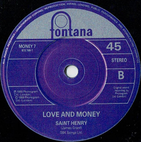 Love And Money : Jocelyn Square (7", Single)