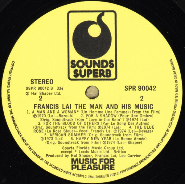 Francis Lai : The Man And His Music (LP, Comp)