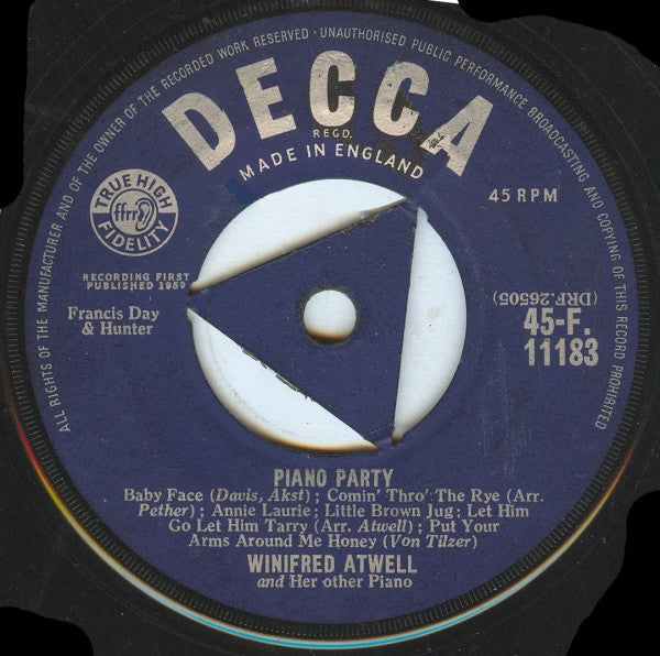 Winifred Atwell : Piano Party (7", Single)