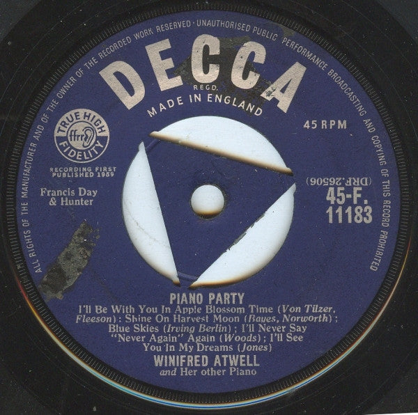 Winifred Atwell : Piano Party (7", Single)