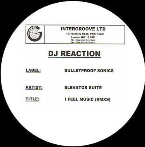 Elevator Suite : I Feel Music (12", W/Lbl)