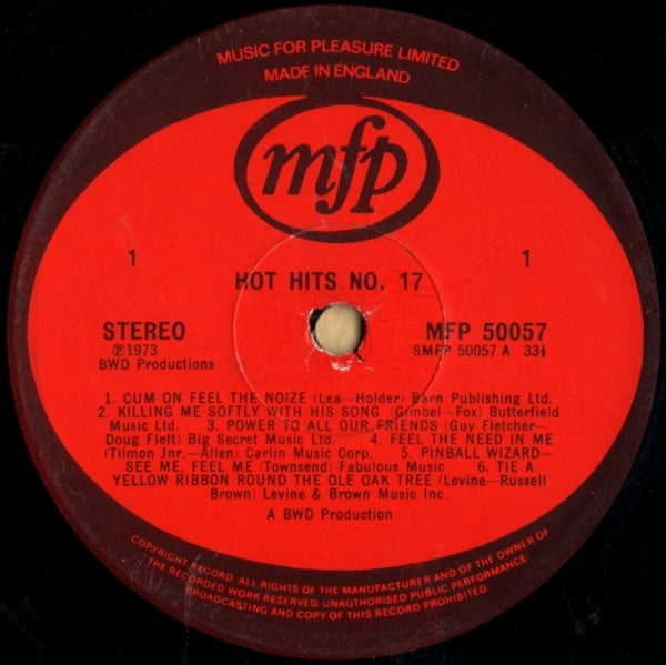 Unknown Artist : Hot Hits 17 (LP)