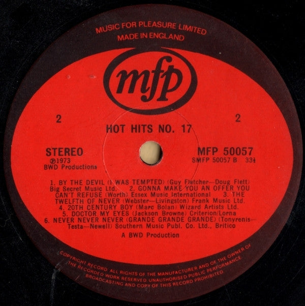 Unknown Artist : Hot Hits 17 (LP)