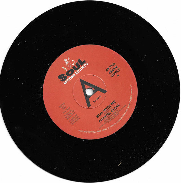Crystal Clear (6) : Stay With Me (7", Promo, RE)