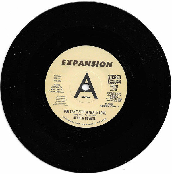 Reuben Howell : You Can't Stop A Man In Love / When You Take Another Chance On Love (7", Promo, RE)