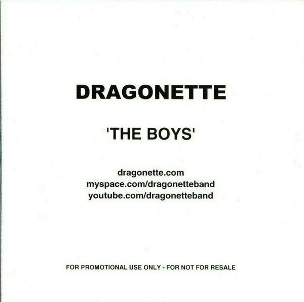 Dragonette : The Boys (CDr, Promo)