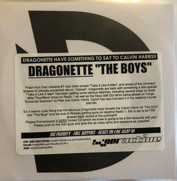 Dragonette : The Boys (CDr, Promo)