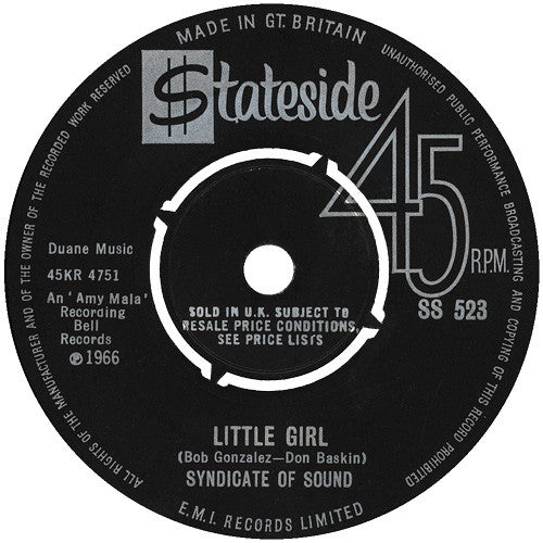 Syndicate Of Sound : Little Girl (7", Single)