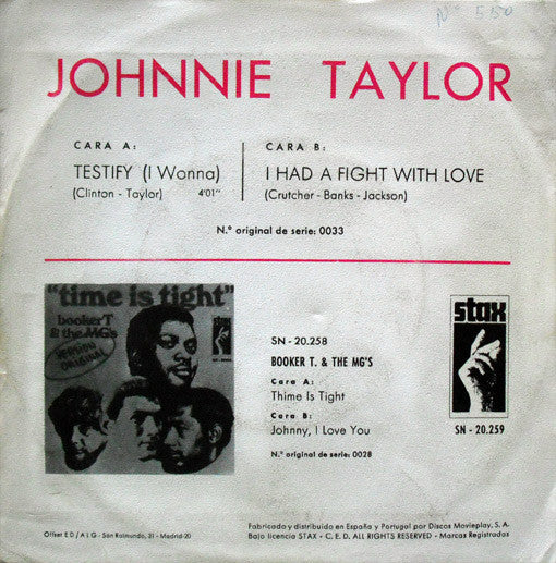 Johnnie Taylor : Testify (I Wonna) (7", Single)