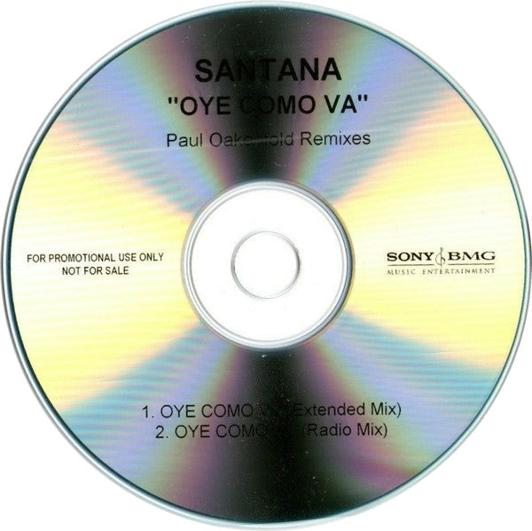 Santana : Oye Como Va - Paul Oakenfold Remixes (CDr, Promo)