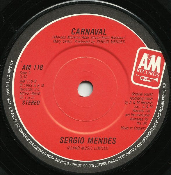 Sérgio Mendes : Never Gonna Let You Go (7", Single)