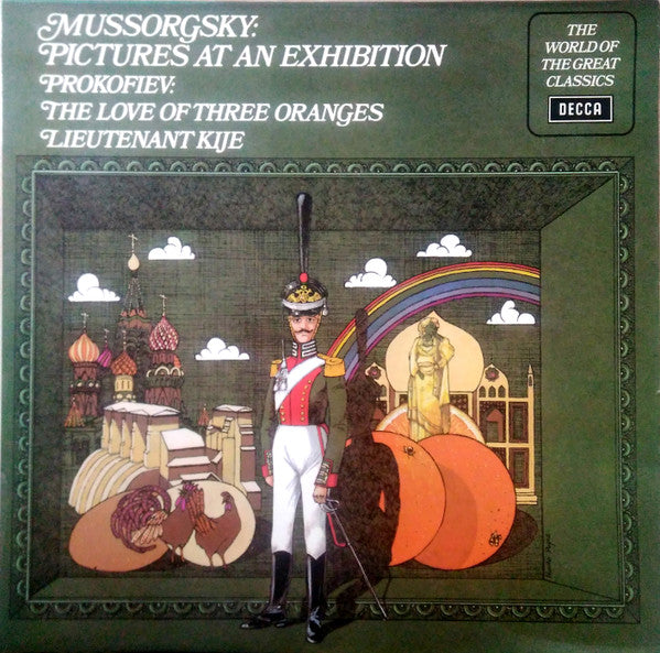 Modest Mussorgsky Orch. Maurice Ravel / Sergei Prokofiev, L'Orchestre De La Suisse Romande, Ernest Ansermet, Orchestre Du Conservatoire de Paris, Sir Adrian Boult : Pictures At An Exhibition / Lieutenant Kije / The Love Of Three Oranges (LP, Comp)