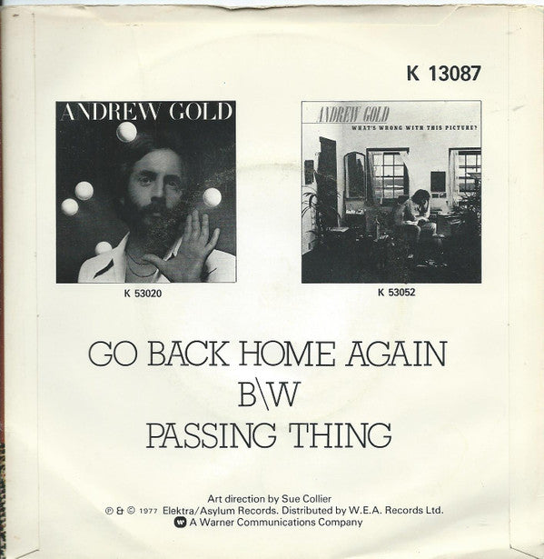 Andrew Gold : Go Back Home Again (7", Single)