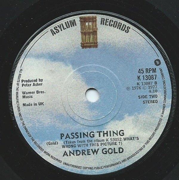 Andrew Gold : Go Back Home Again (7", Single)