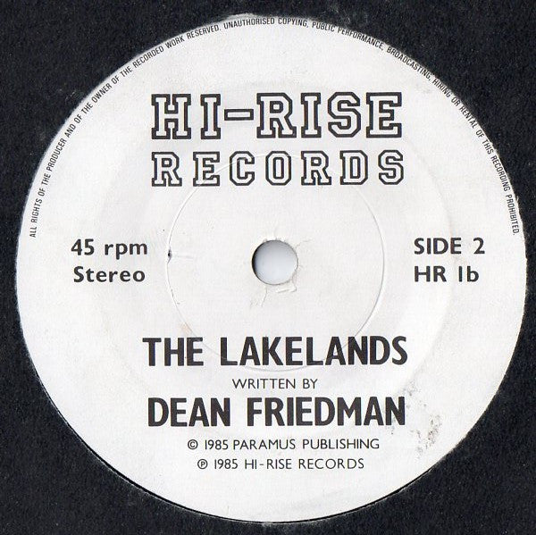 Dean Friedman : I Didn't Mean To Make You Cry (7", Single)
