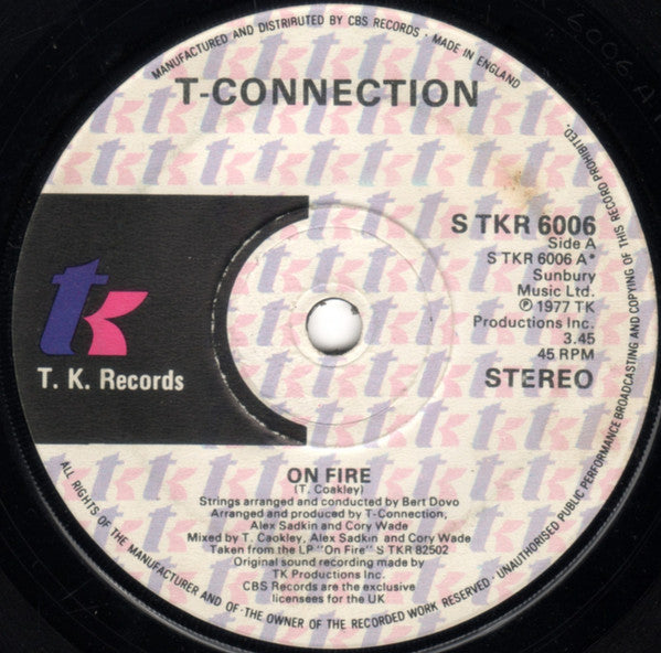 T-Connection : On Fire (7", Single)