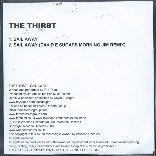 The Thirst : Sail Away (CDr, Single)