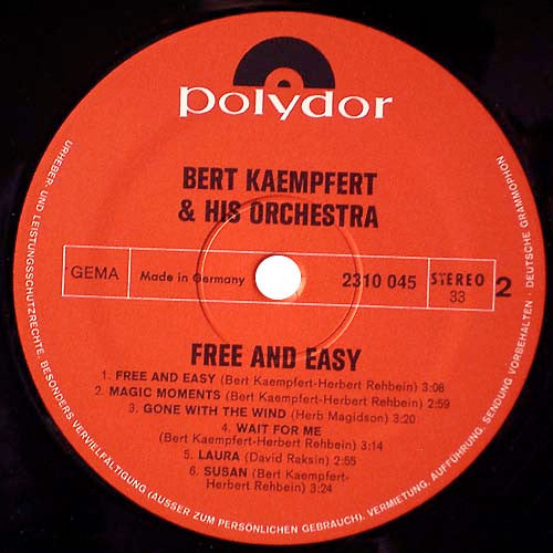 Bert Kaempfert & His Orchestra : Free And Easy (LP, Album)