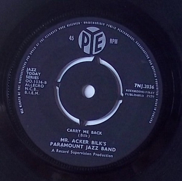 Acker Bilk And His Paramount Jazz Band : El Abanico / Carry Me Back (7", Single)