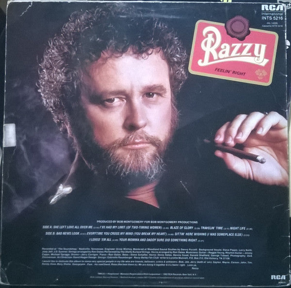 Razzy Bailey : Feelin' Right (LP)