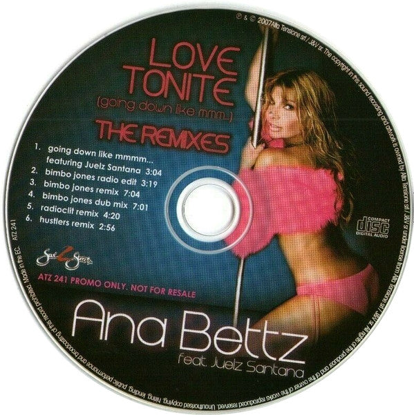 Ana Bettz : Love Tonite (CD, Single, Promo)