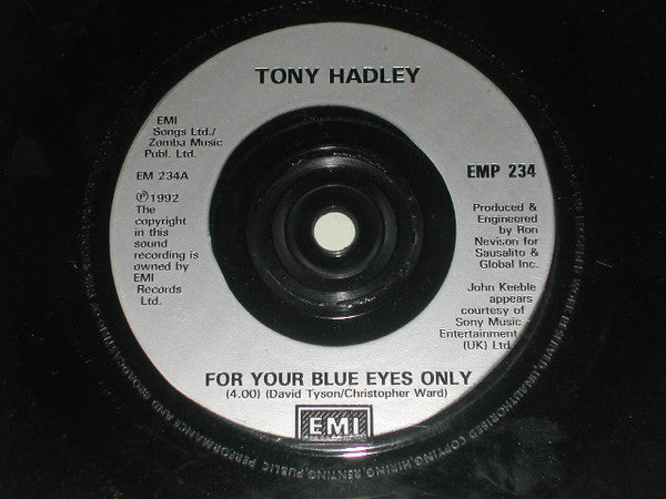 Tony Hadley : For Your Blue Eyes Only (7", Pos)