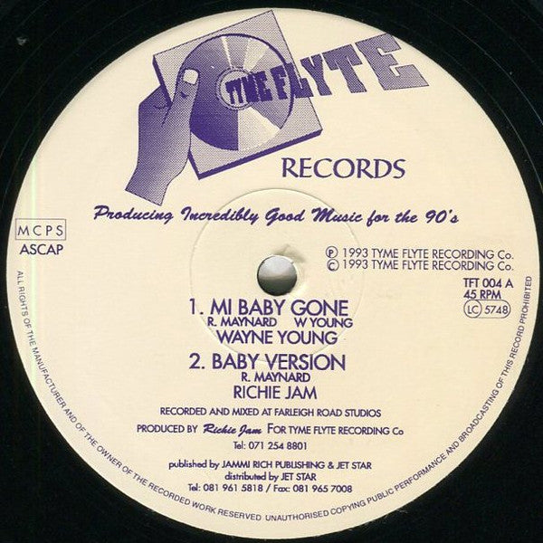 Wayne Young : Mi Baby Gone (12")
