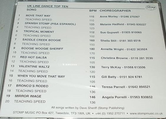 Dave Sheriff : UK Line Dance Top Ten 1 (CD, Album)