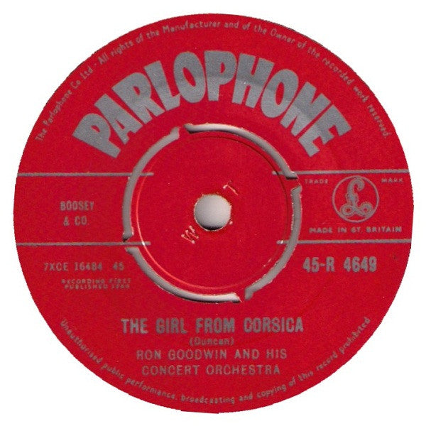 Ron Goodwin And His Orchestra : The Girl From Corsica (7", Single)