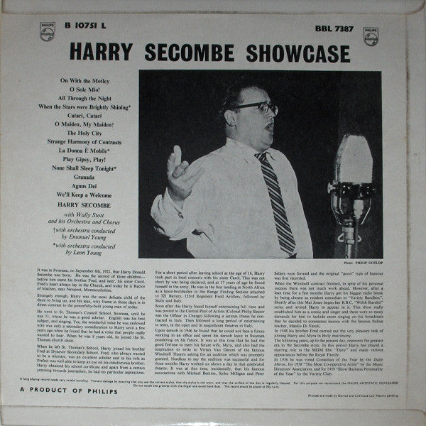 Harry Secombe : Harry Secombe Showcase (LP, Mono)