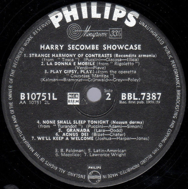 Harry Secombe : Harry Secombe Showcase (LP, Mono)