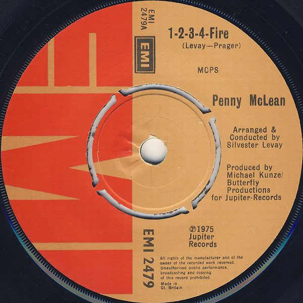 Penny McLean : 1-2-3-4-Fire (7", Single)