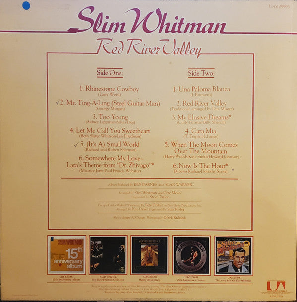 Slim Whitman : Red River Valley (LP, Album, Fre)