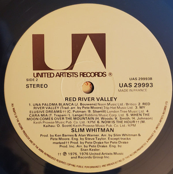 Slim Whitman : Red River Valley (LP, Album, Fre)