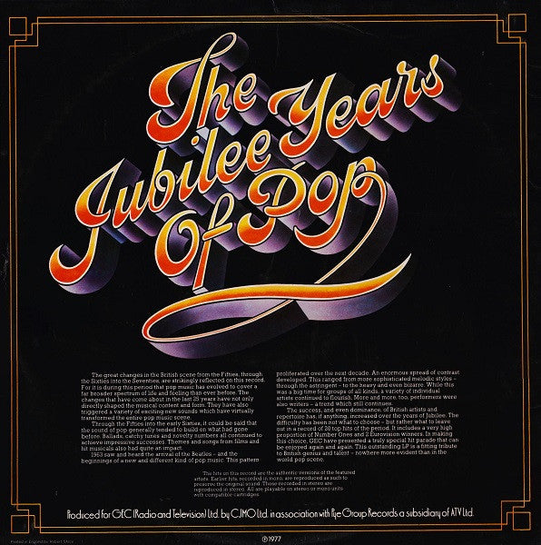 Various : GEC Presents: The Jubilee Years Of Pop (LP, Comp, Mono, Gat)