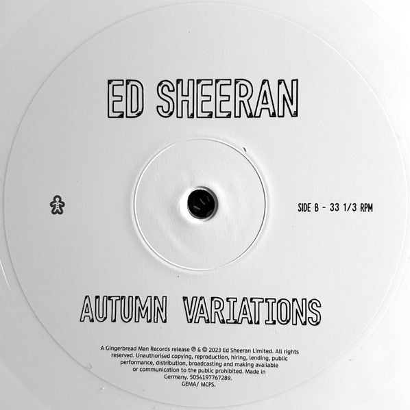 Ed Sheeran : Autumn Variations (LP, Album, Ltd, Whi)