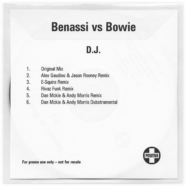 Benny Benassi Vs David Bowie : D.J. (CDr, Single, Promo)