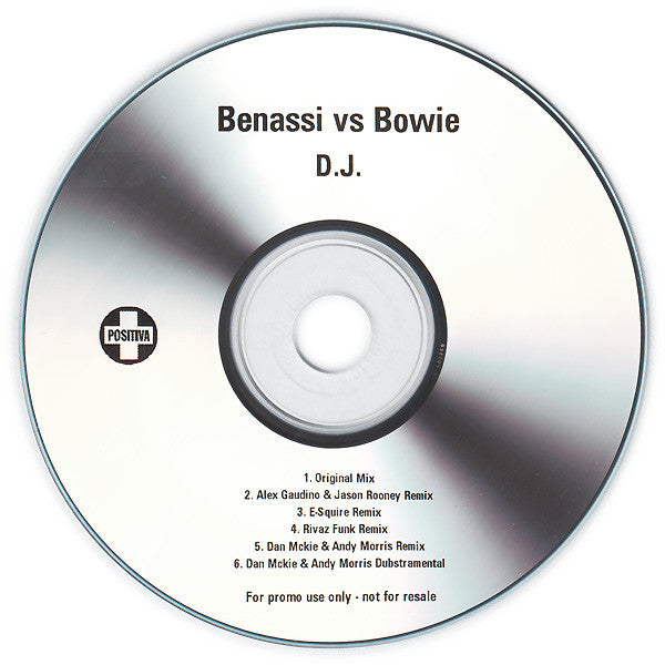 Benny Benassi Vs David Bowie : D.J. (CDr, Single, Promo)