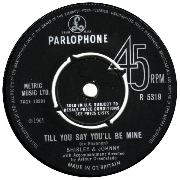 Shirley And Johnny : Day Dreamin' Of You (7")