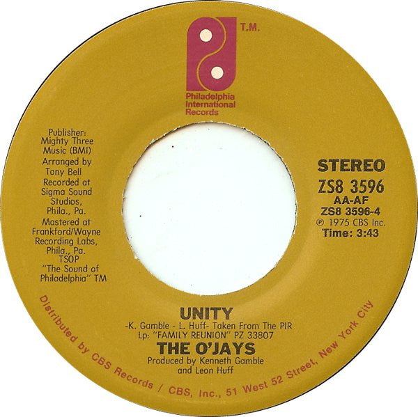 The O'Jays : Family Reunion (7", Styrene)